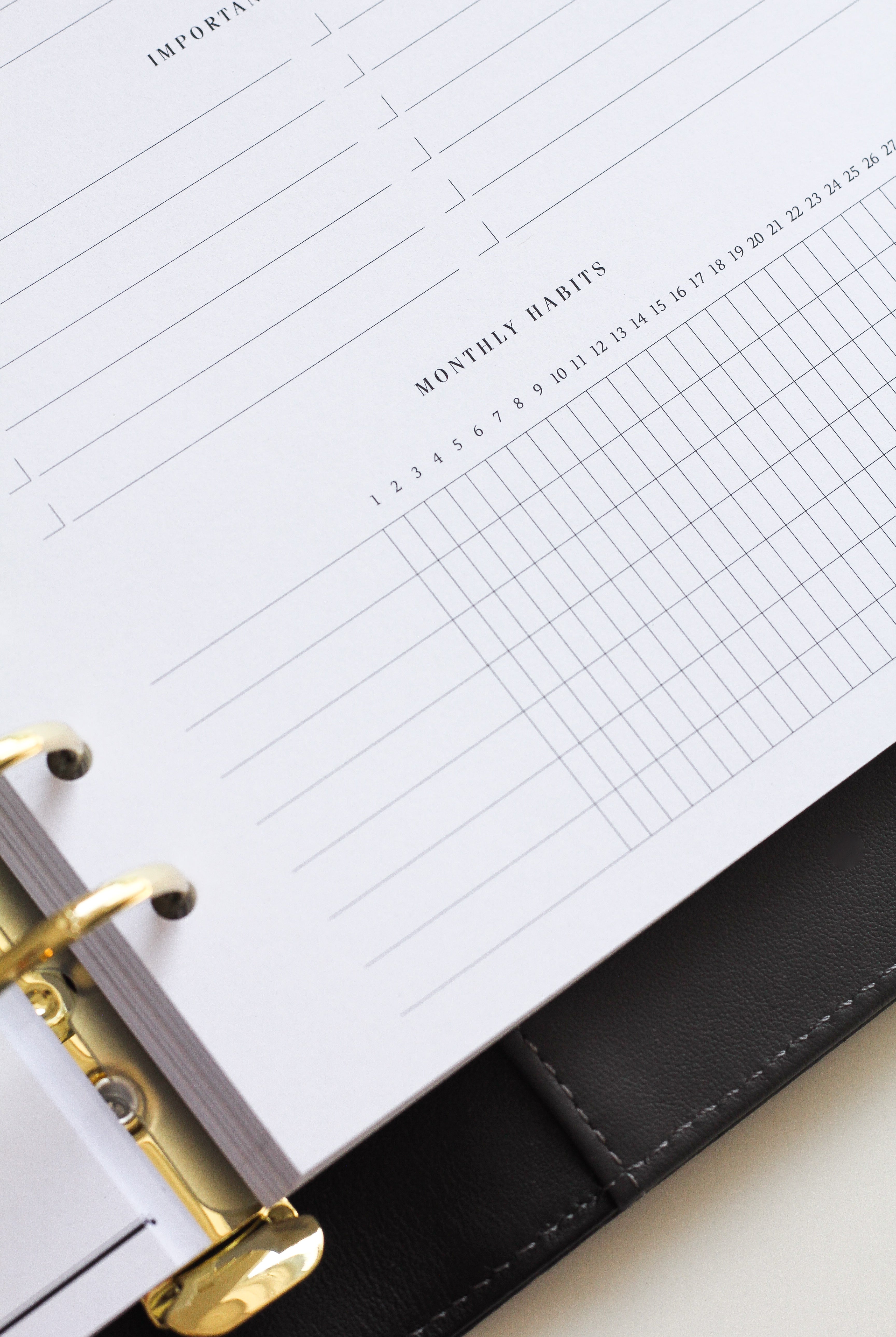 weekly planner with habit tracker