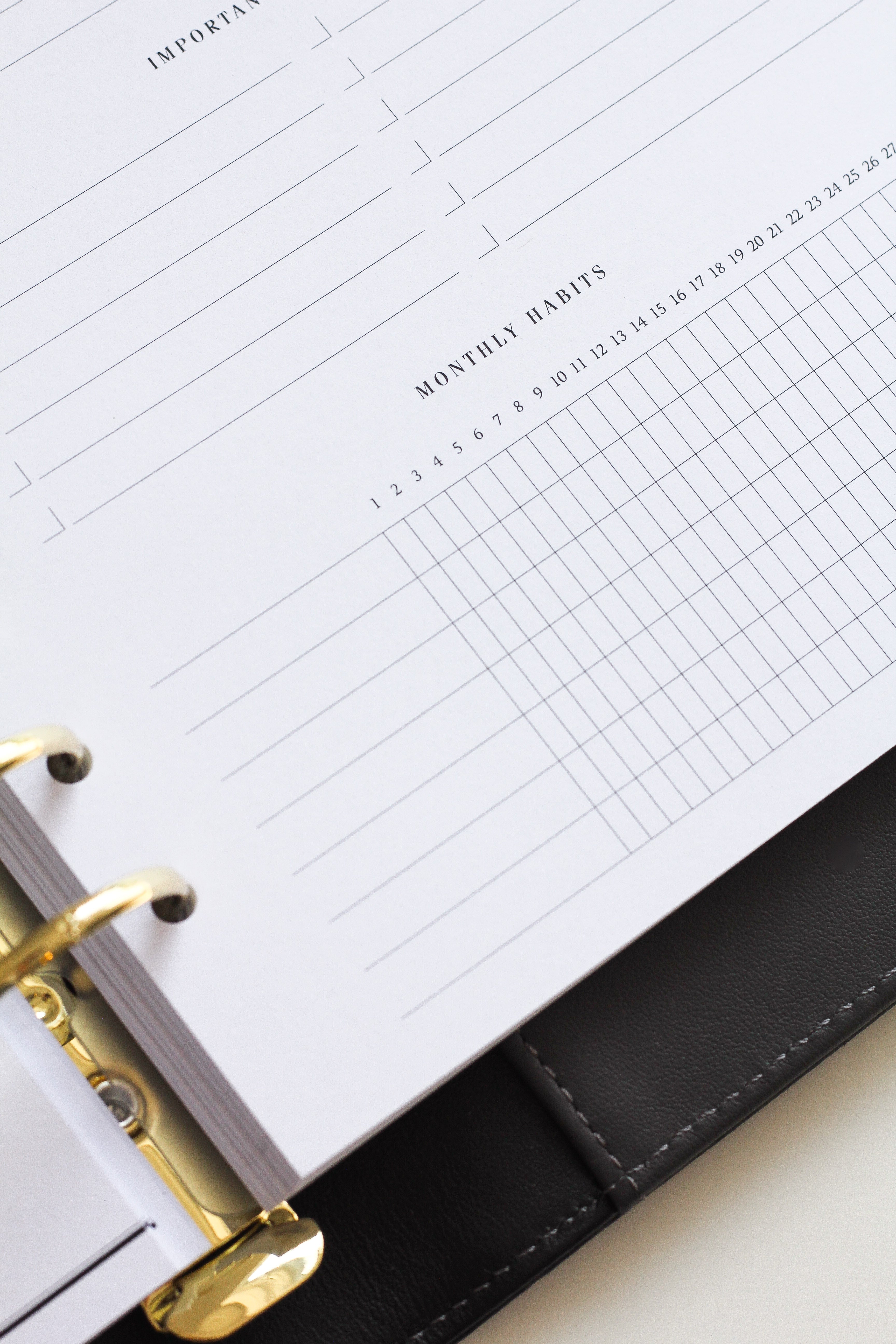 weekly planner with habit tracker