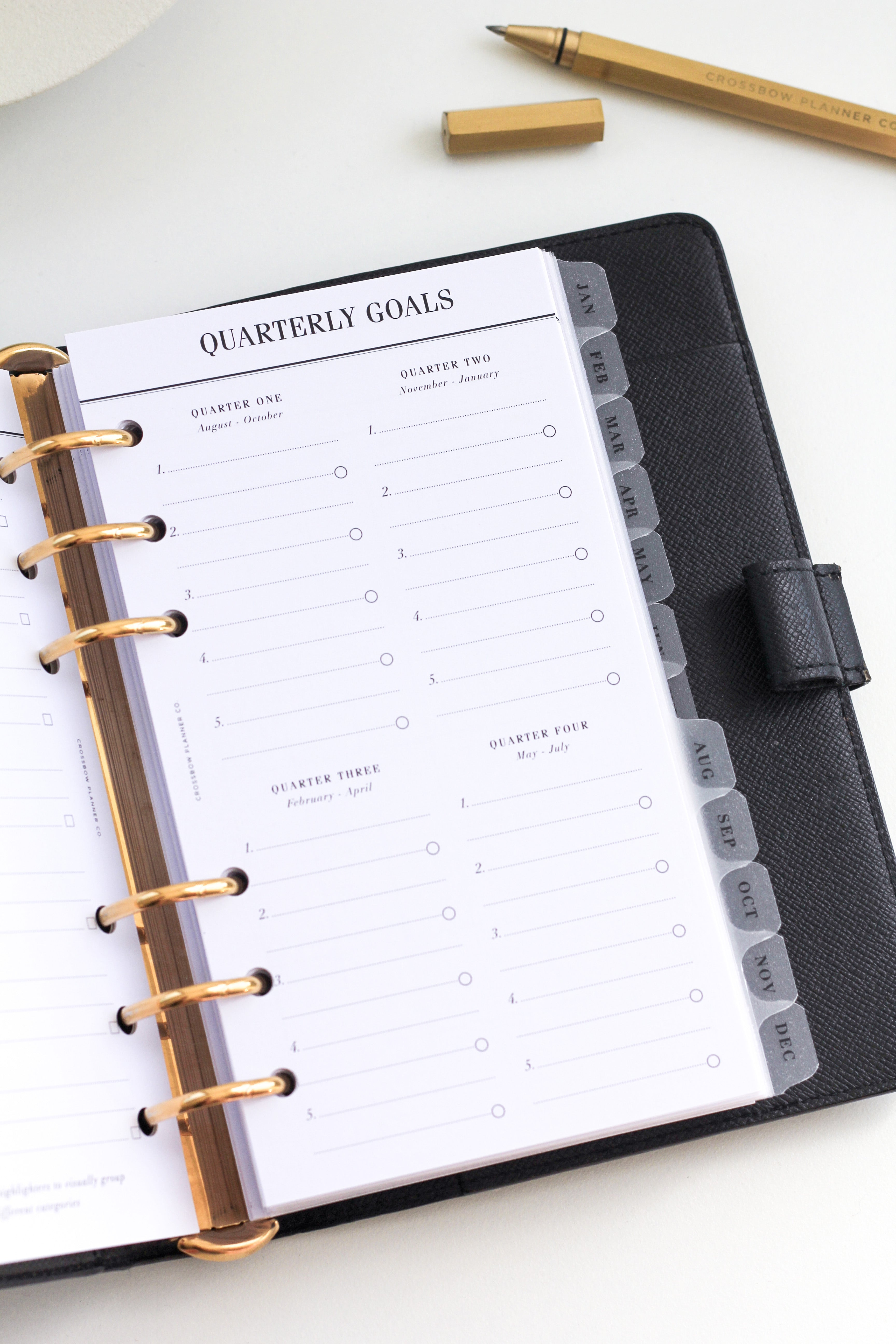 student goal planner insert
