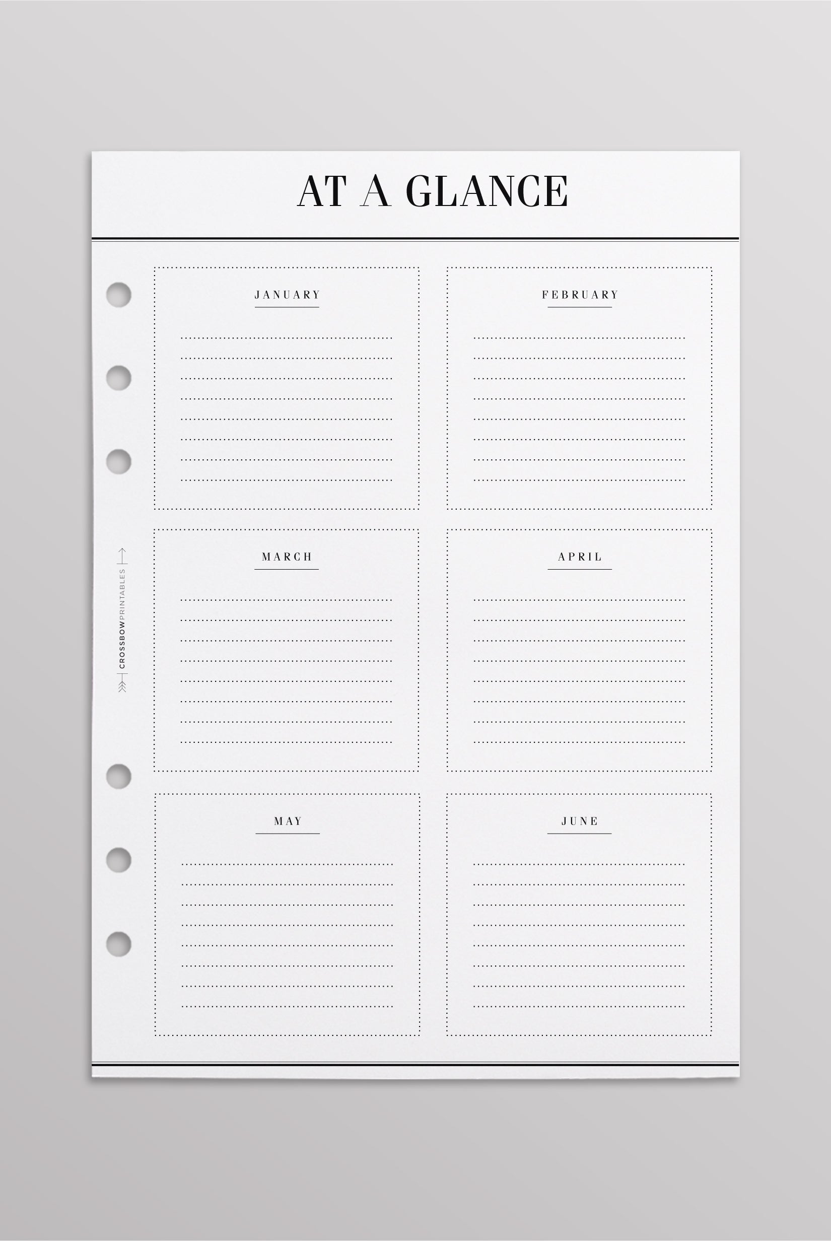 at a glance planner inserts a5