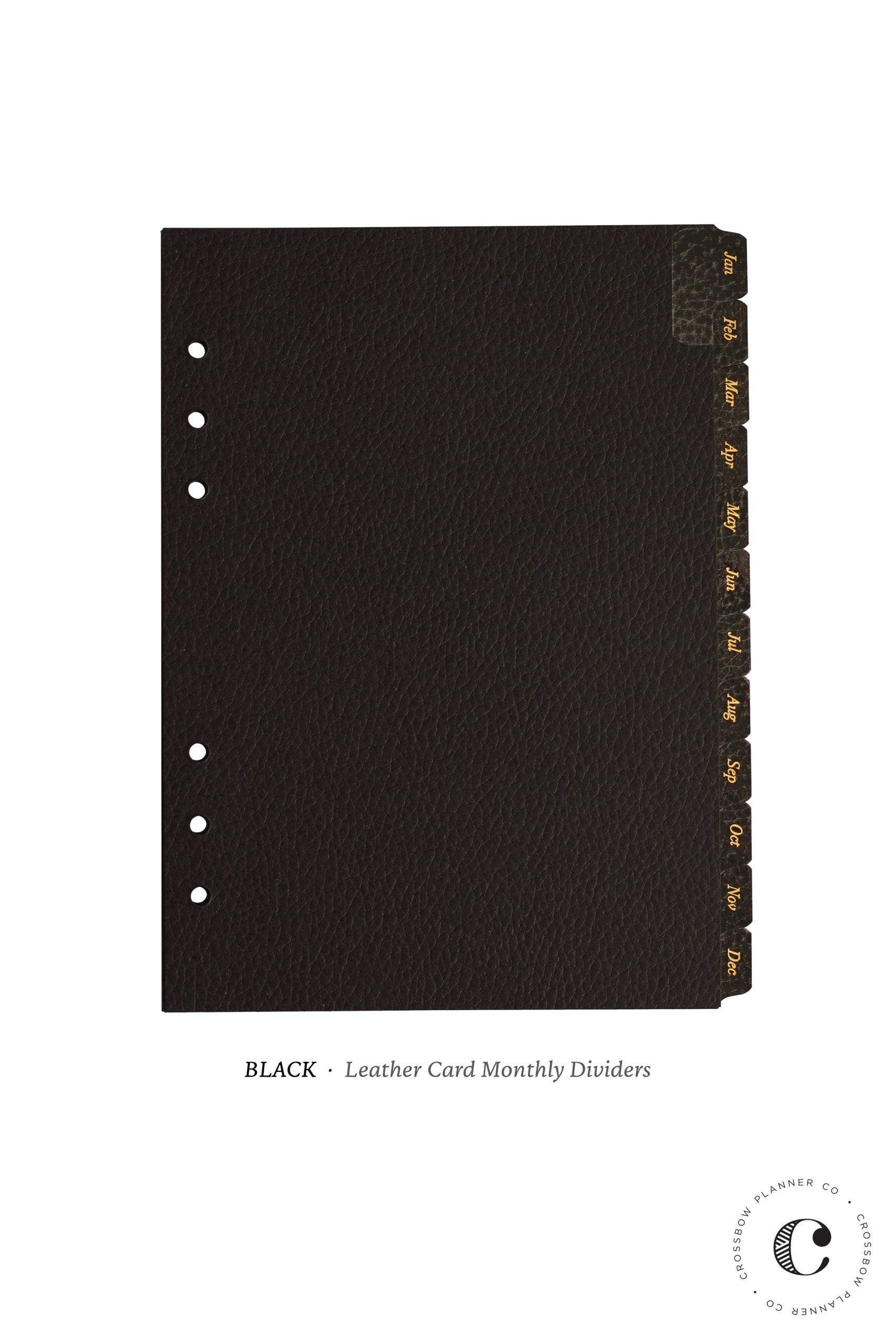 Black Monthly Dividers with Gold Foil