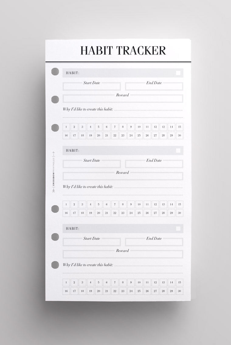 habit tracker personal planner inserts