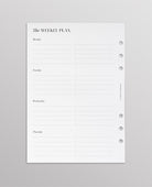 week on two pages minimal