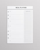 A5 meal planner inserts