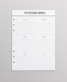 6 ring agenda inserts