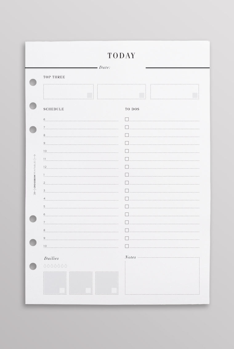 day per page planner inserts