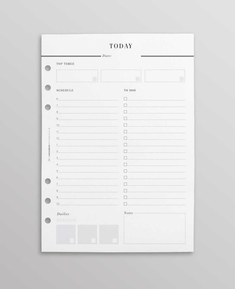 day per page planner inserts