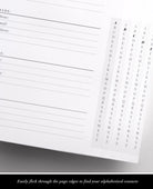 filofax personal contacts