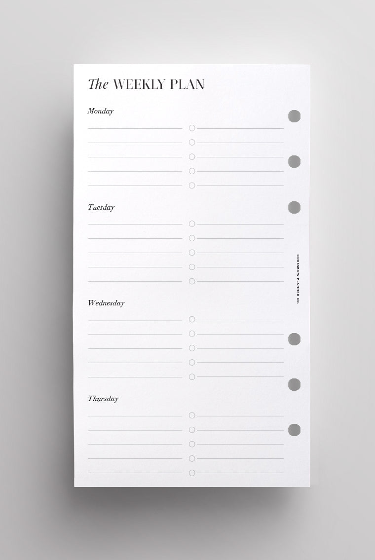 weekly planner personal