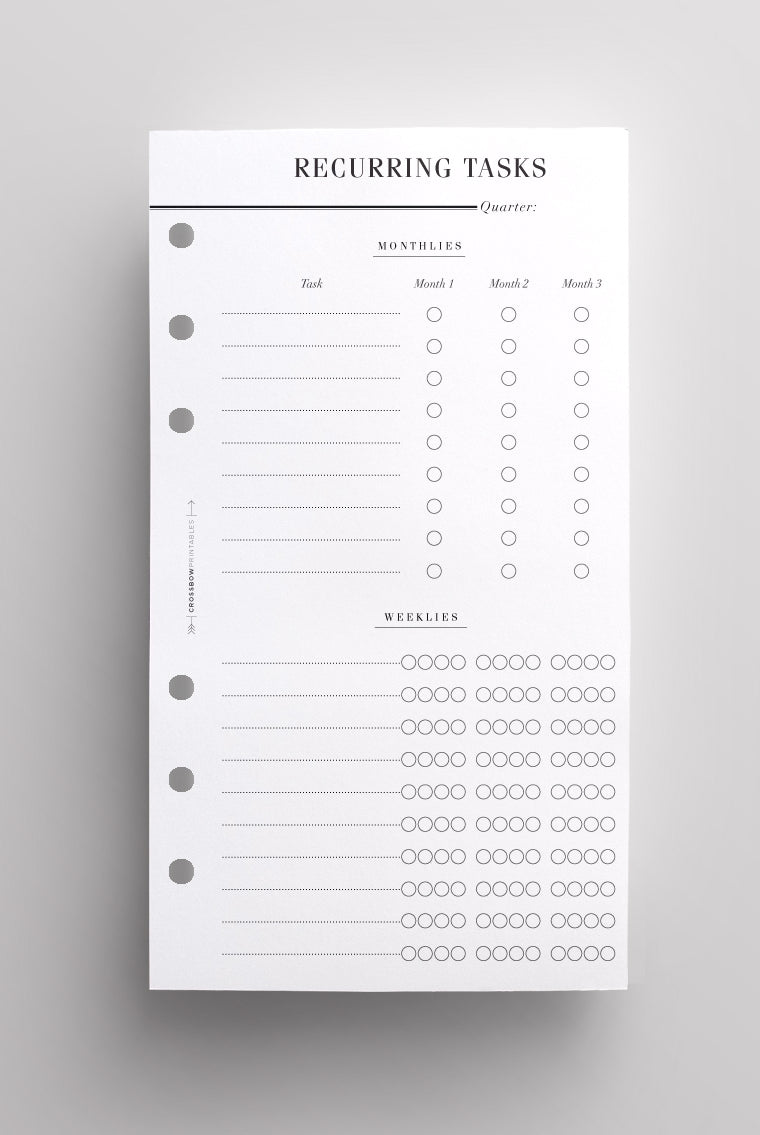 printed personal planner inserts