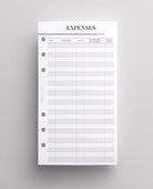 expense planner inserts