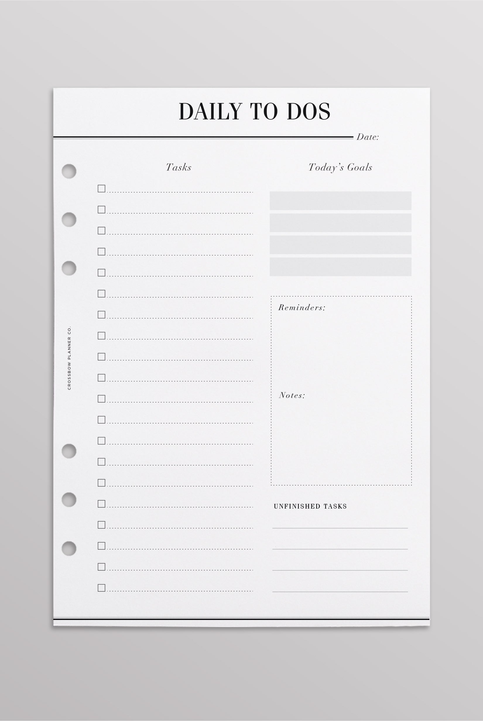 day per page planner refill