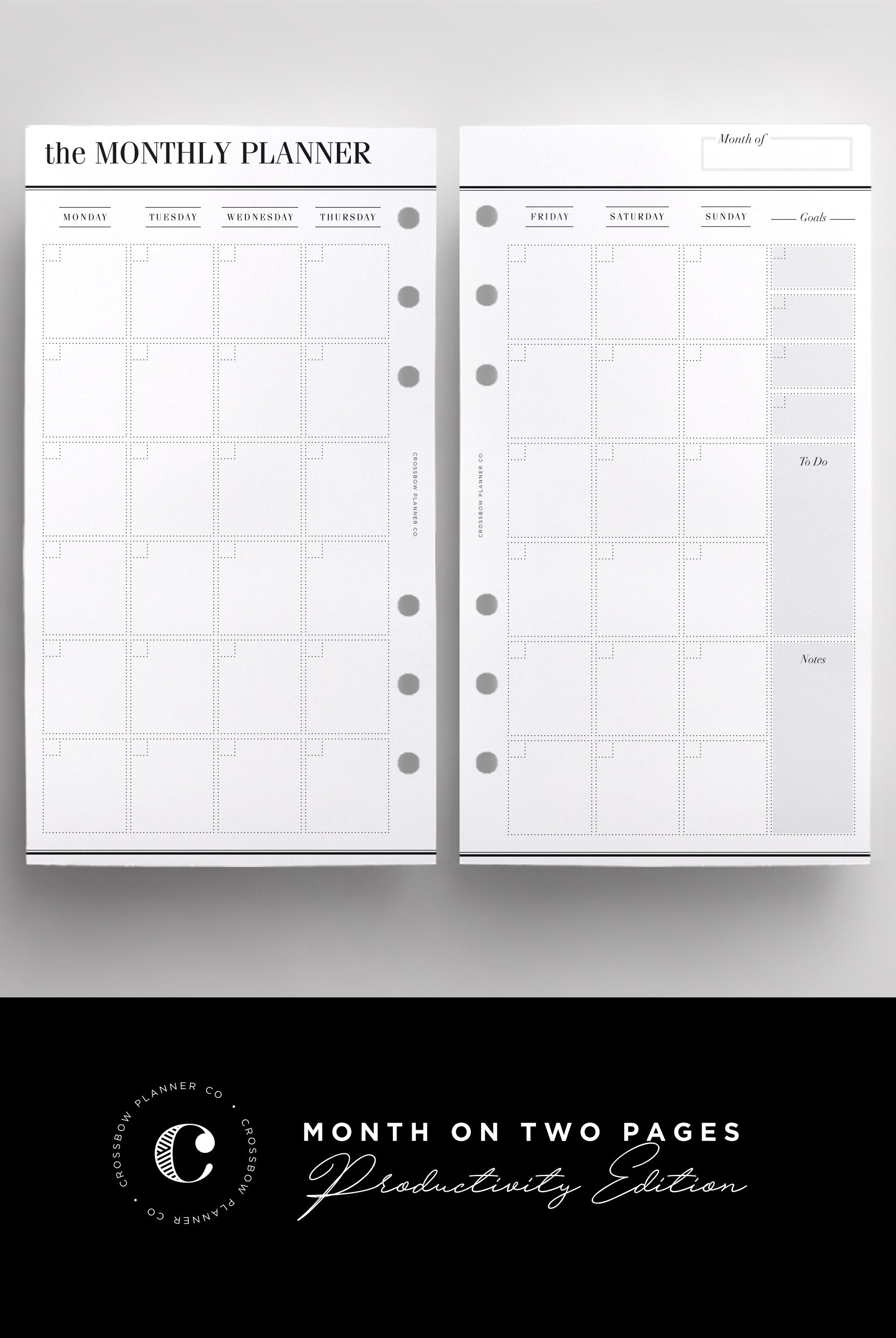 personal printed planner inserts