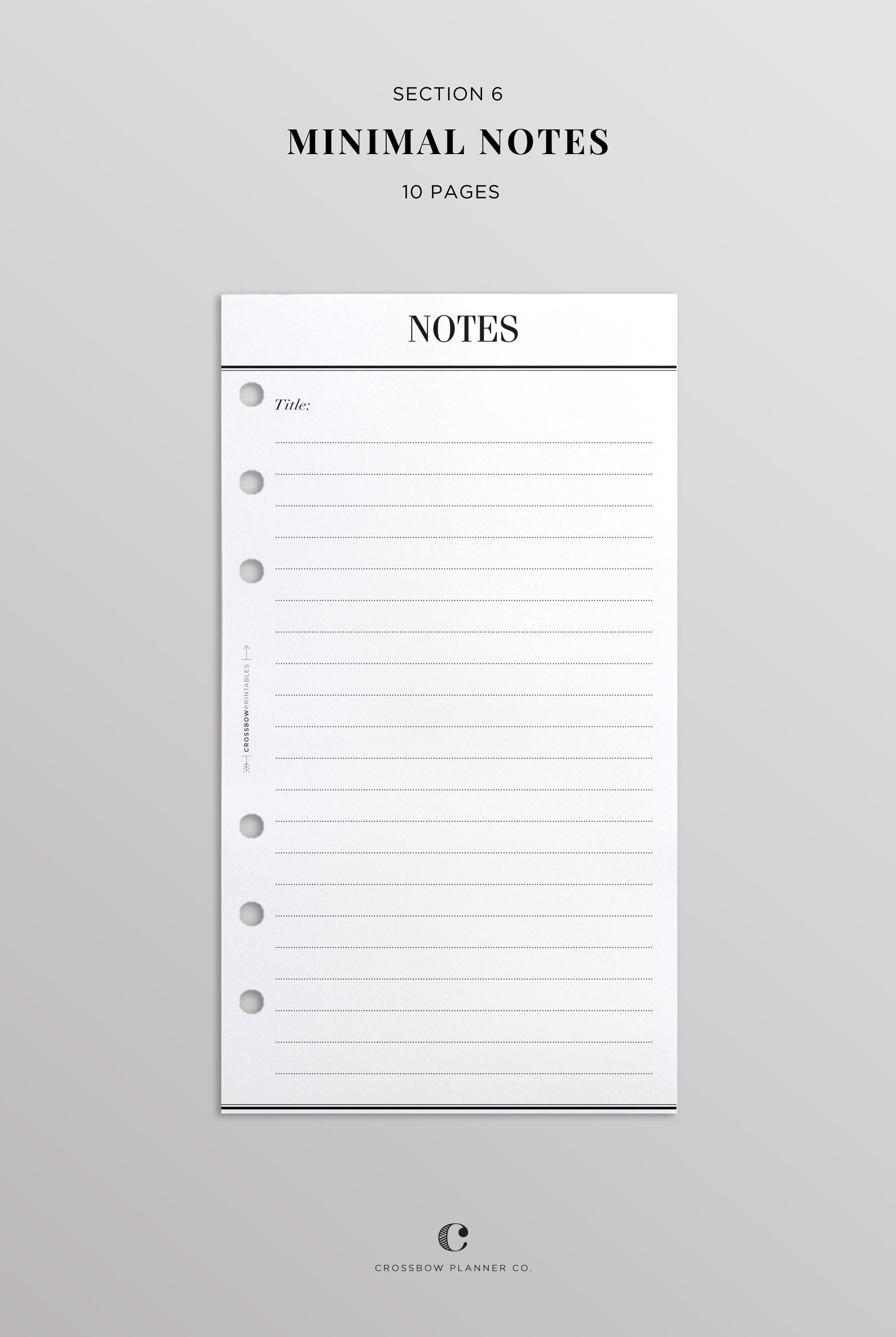 minimal planner inserts