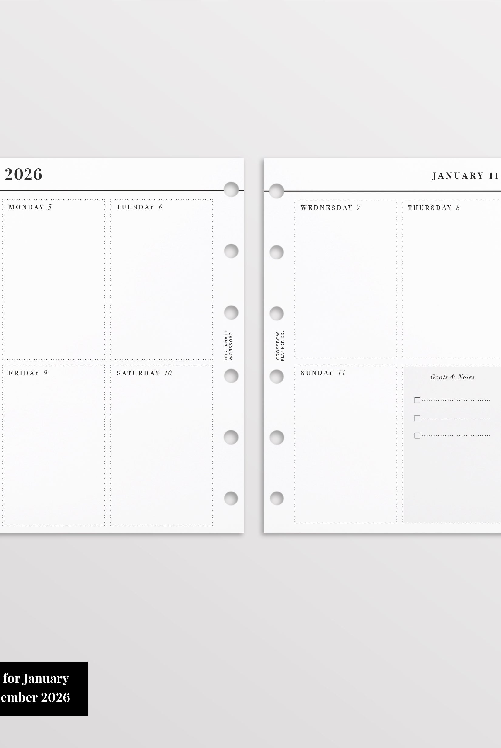 2026 weekly pocket refill