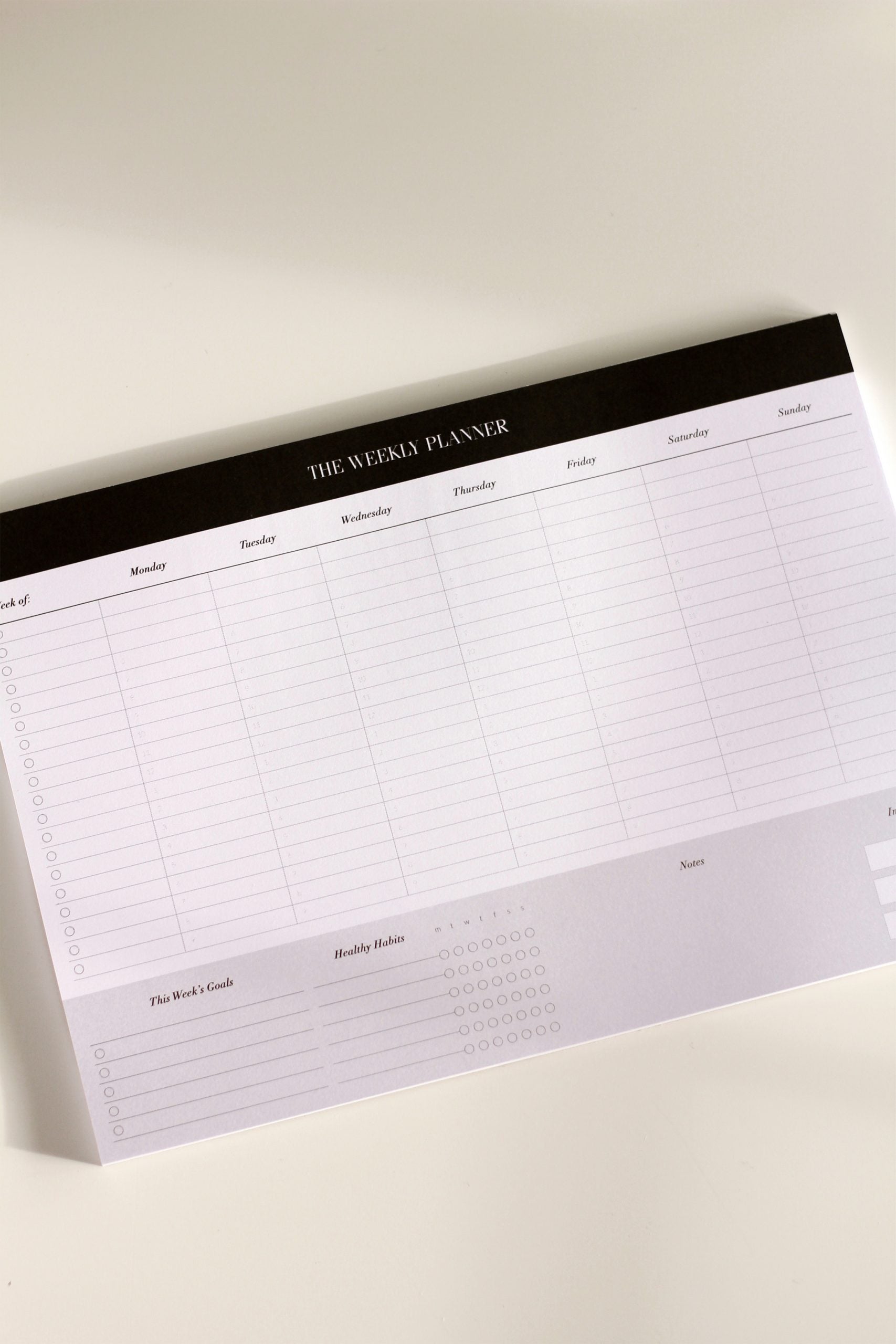 weekly notepad
