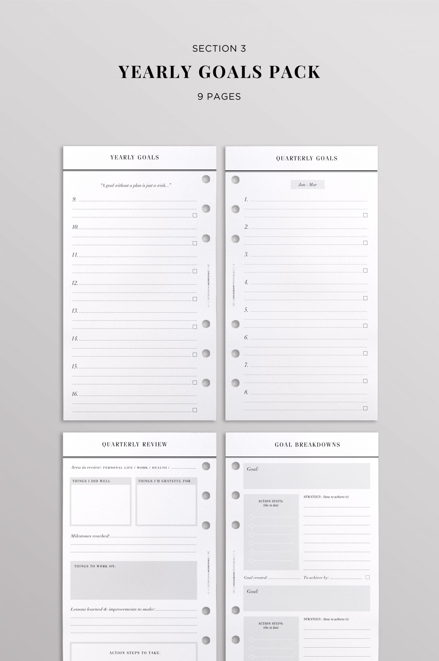 personal planner setup