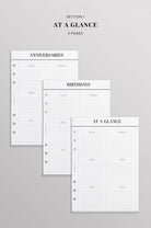 6-Ring Planner Inserts set