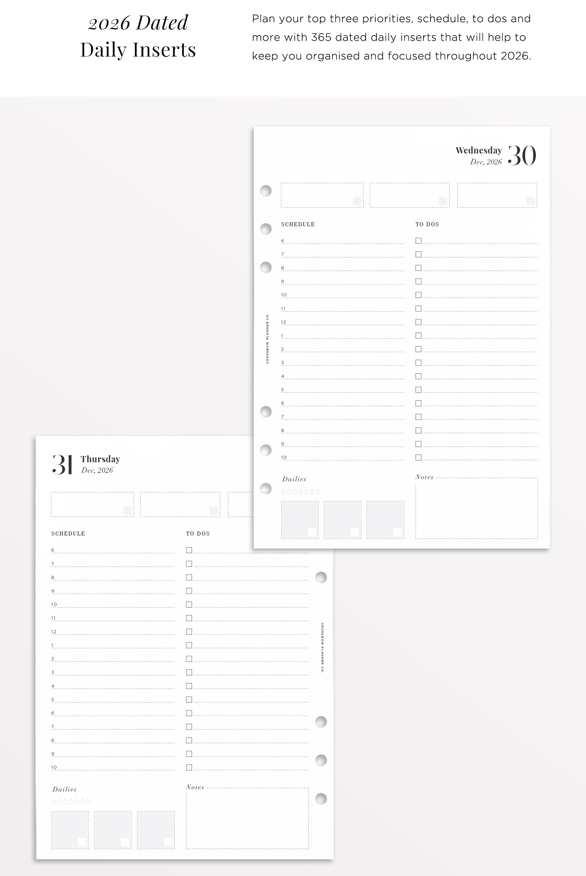 2026 planner refills daily