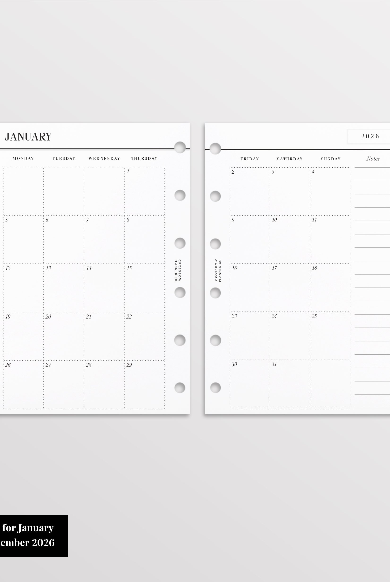 2026 pocket monthly inserts