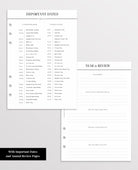 filofax a5 refill mid year