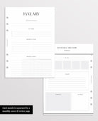 filofax A5 inserts mid year