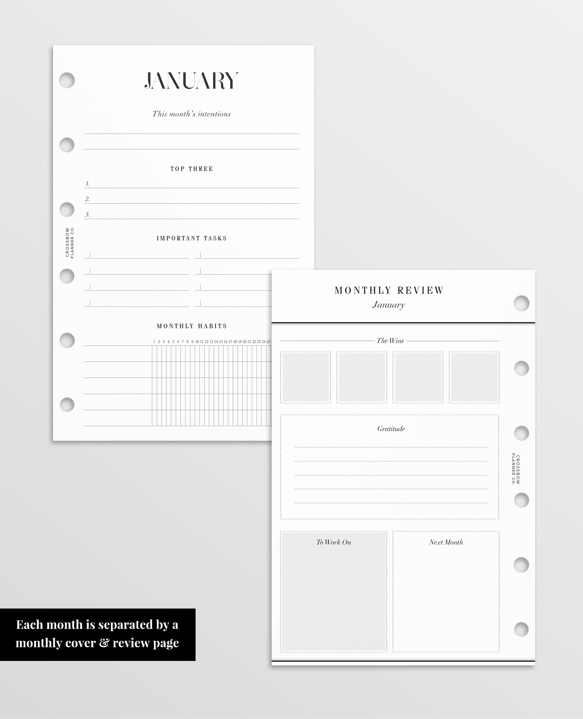 2026 monthly planner refill pocket size
