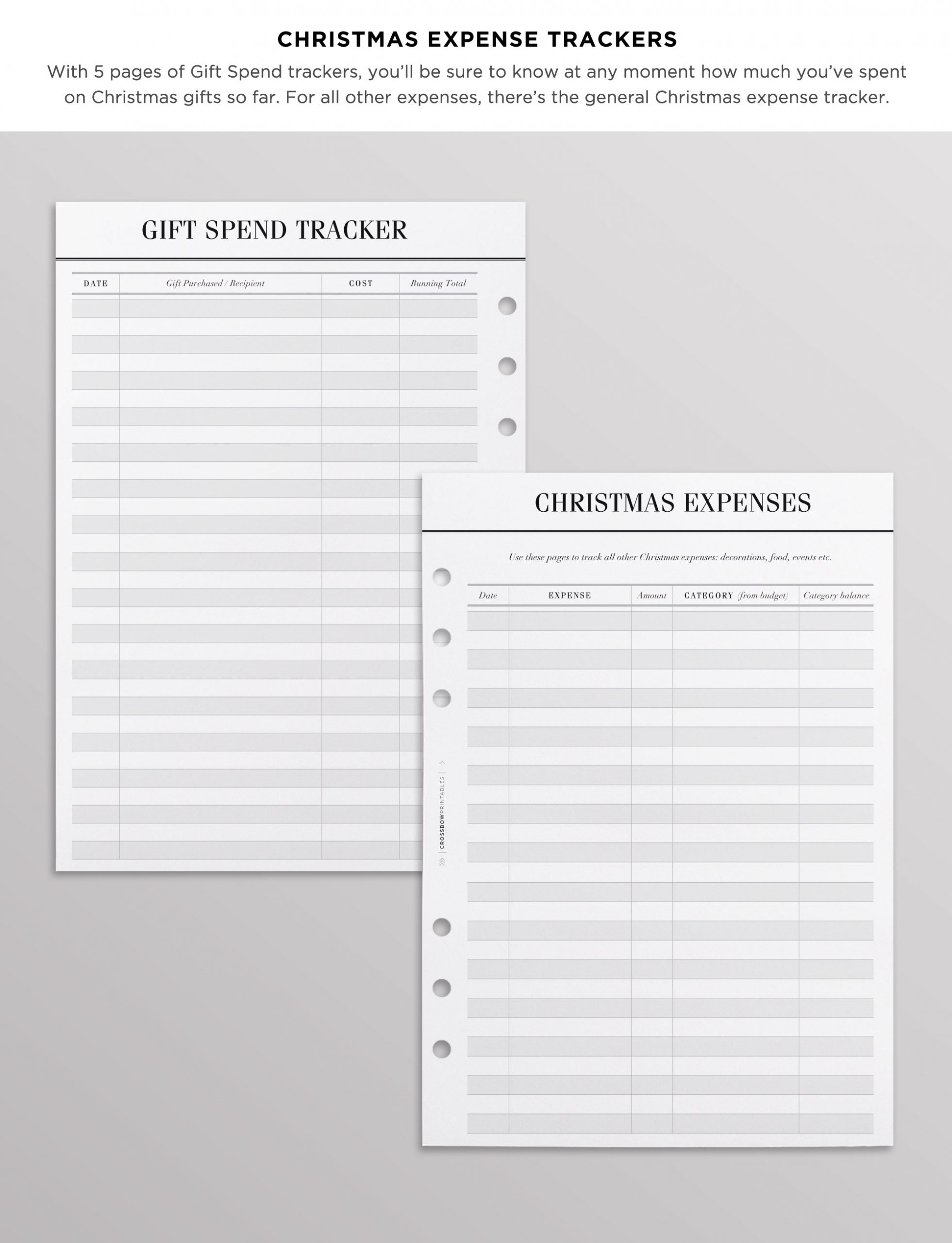 holiday planner pages