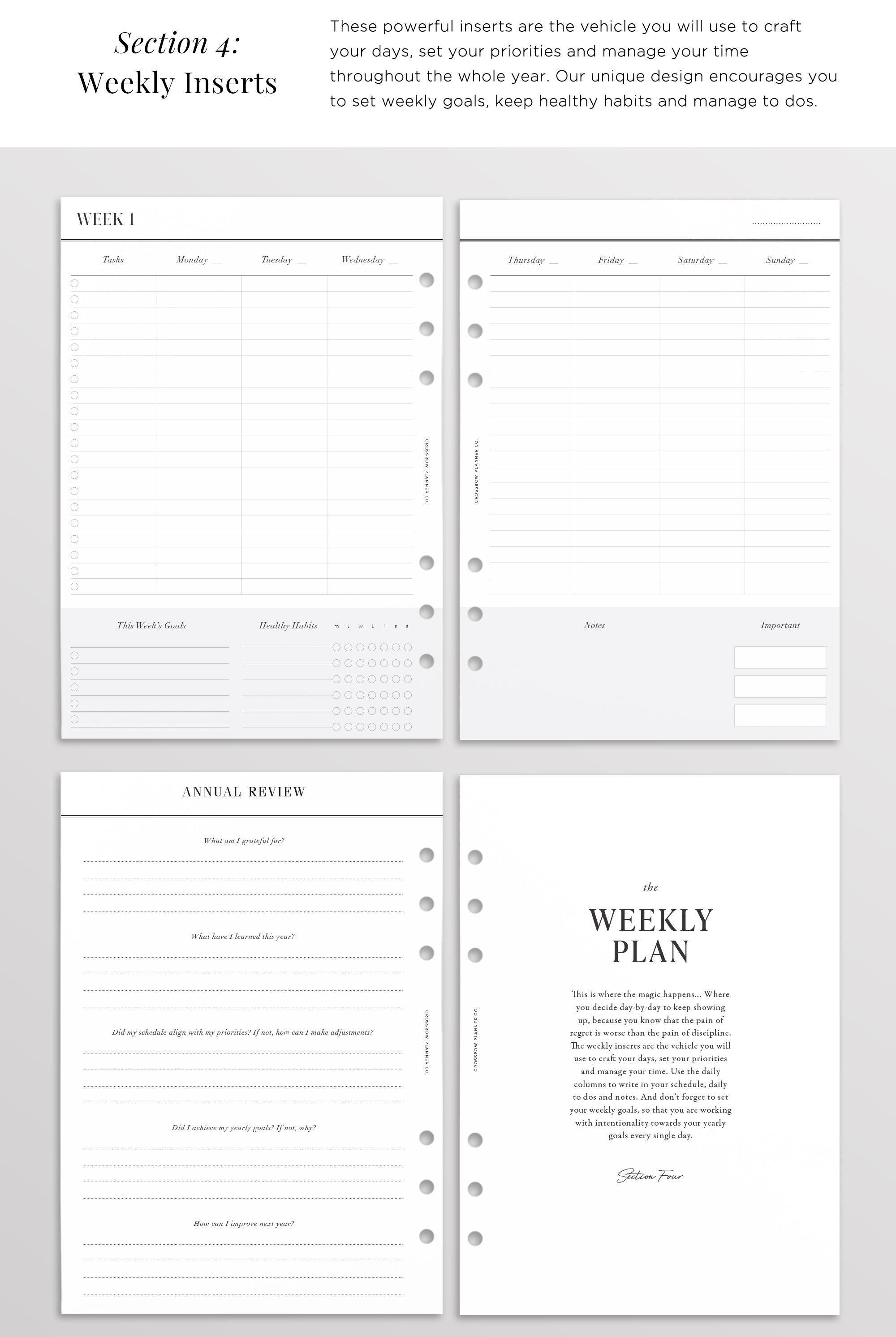 a5 yearly planner inserts