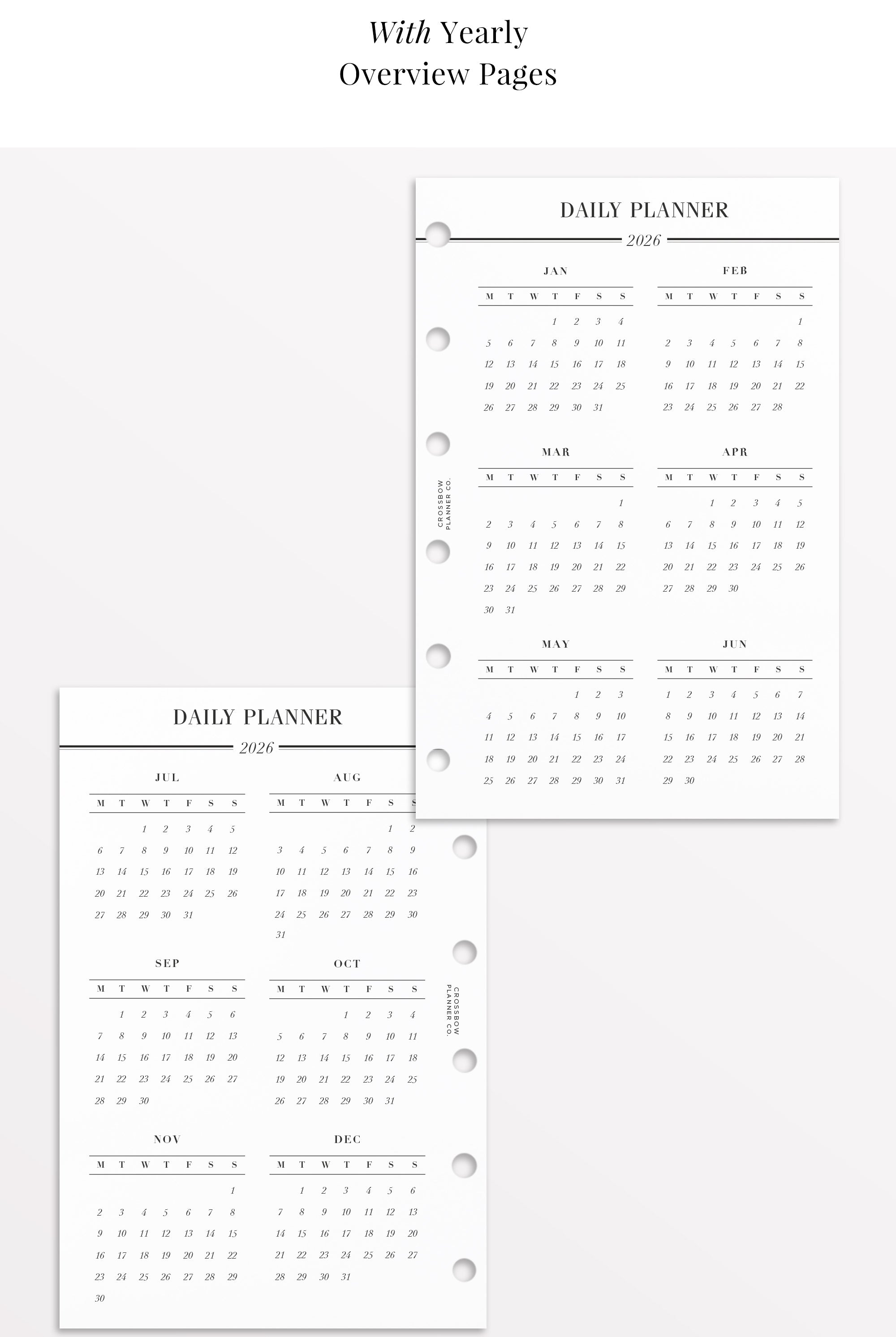 day per page pocket size inserts