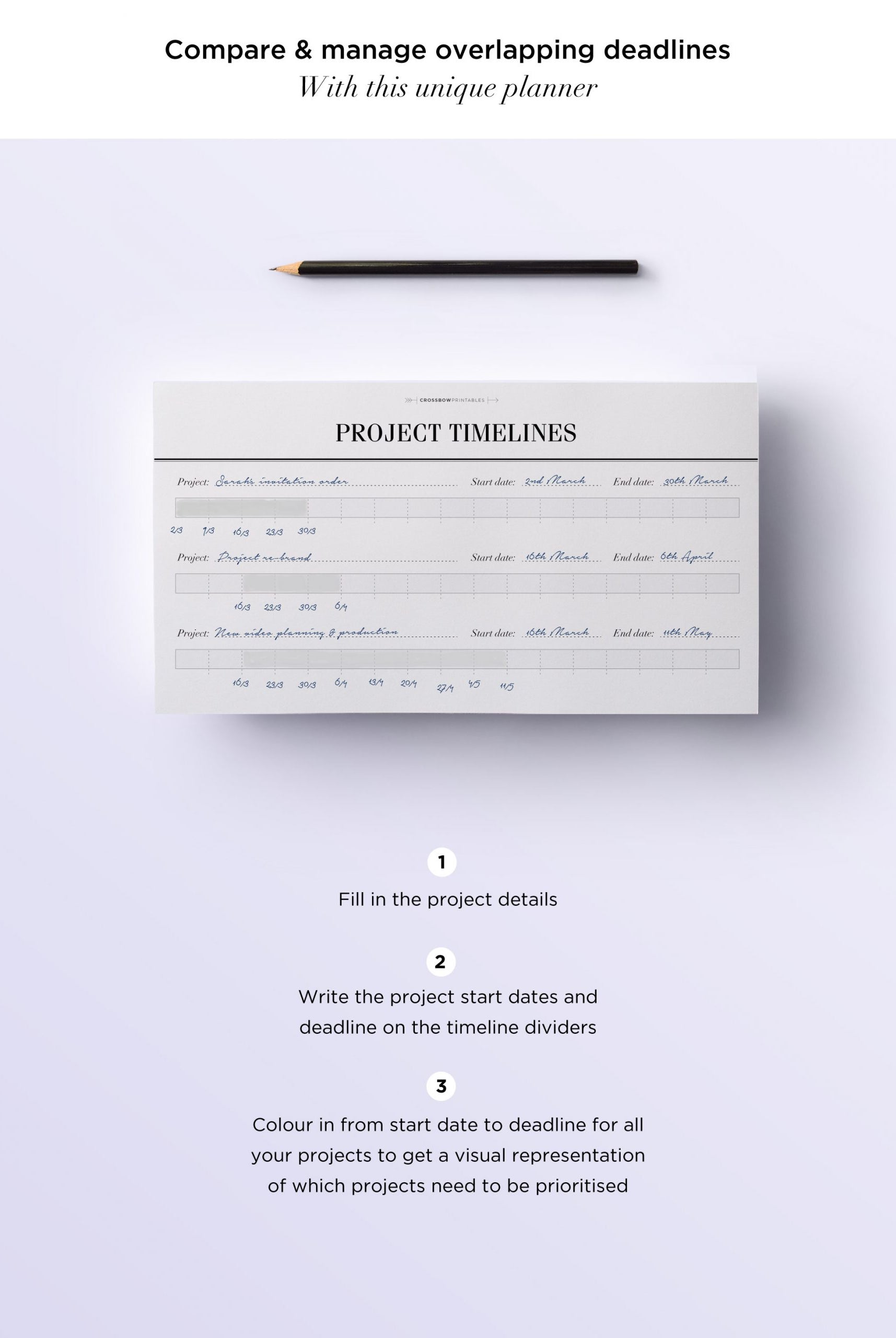 printable project planner personal