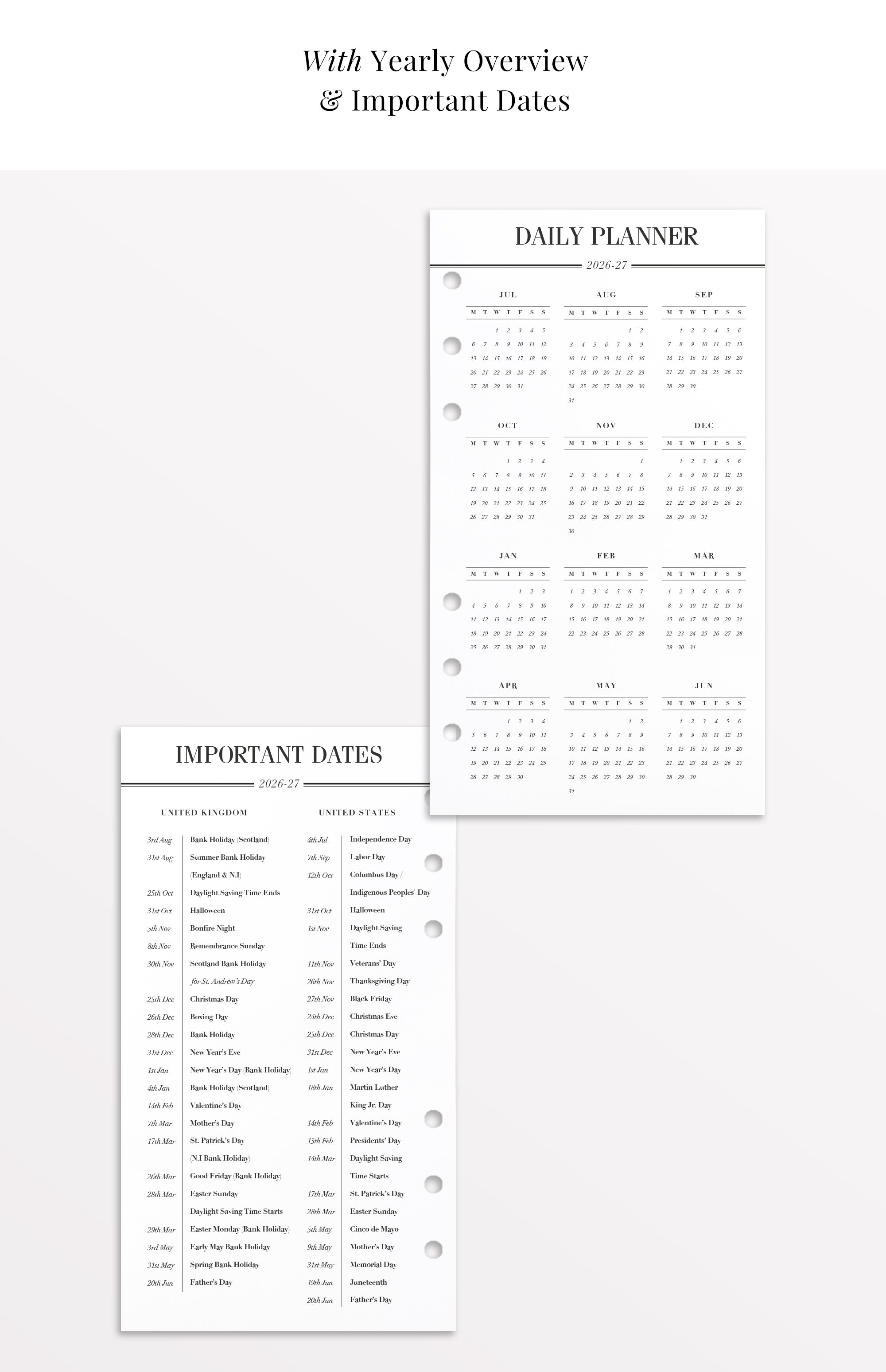 26-27 planner refill