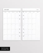 2026 monthly inserts personal size