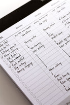 weekly notepad a4