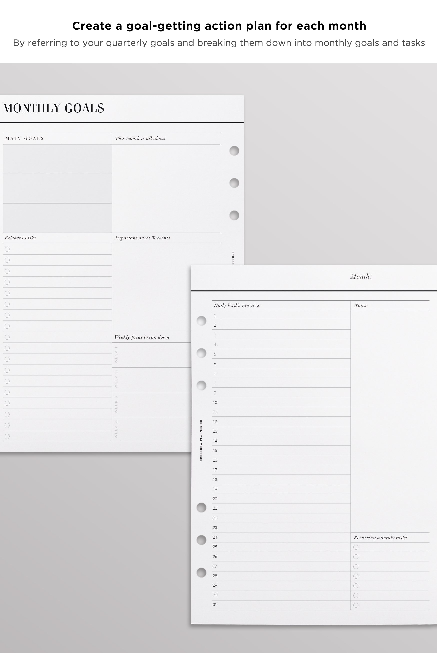 monthly goal tracker