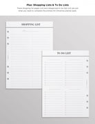 christmas planner inserts uk