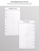 holiday planner pages peronsal