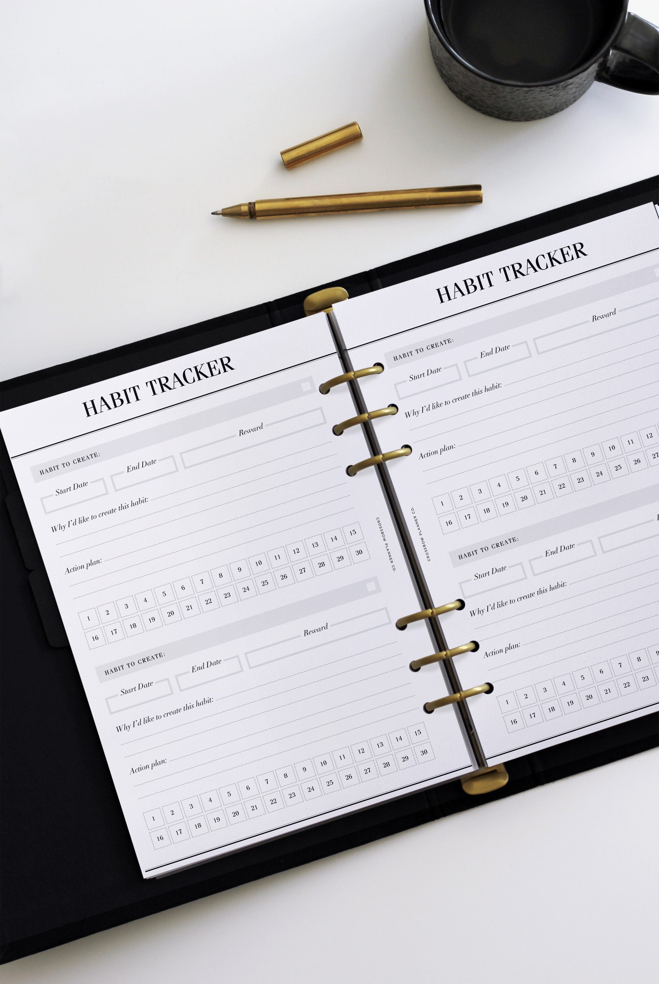 habit tracker planner inserts