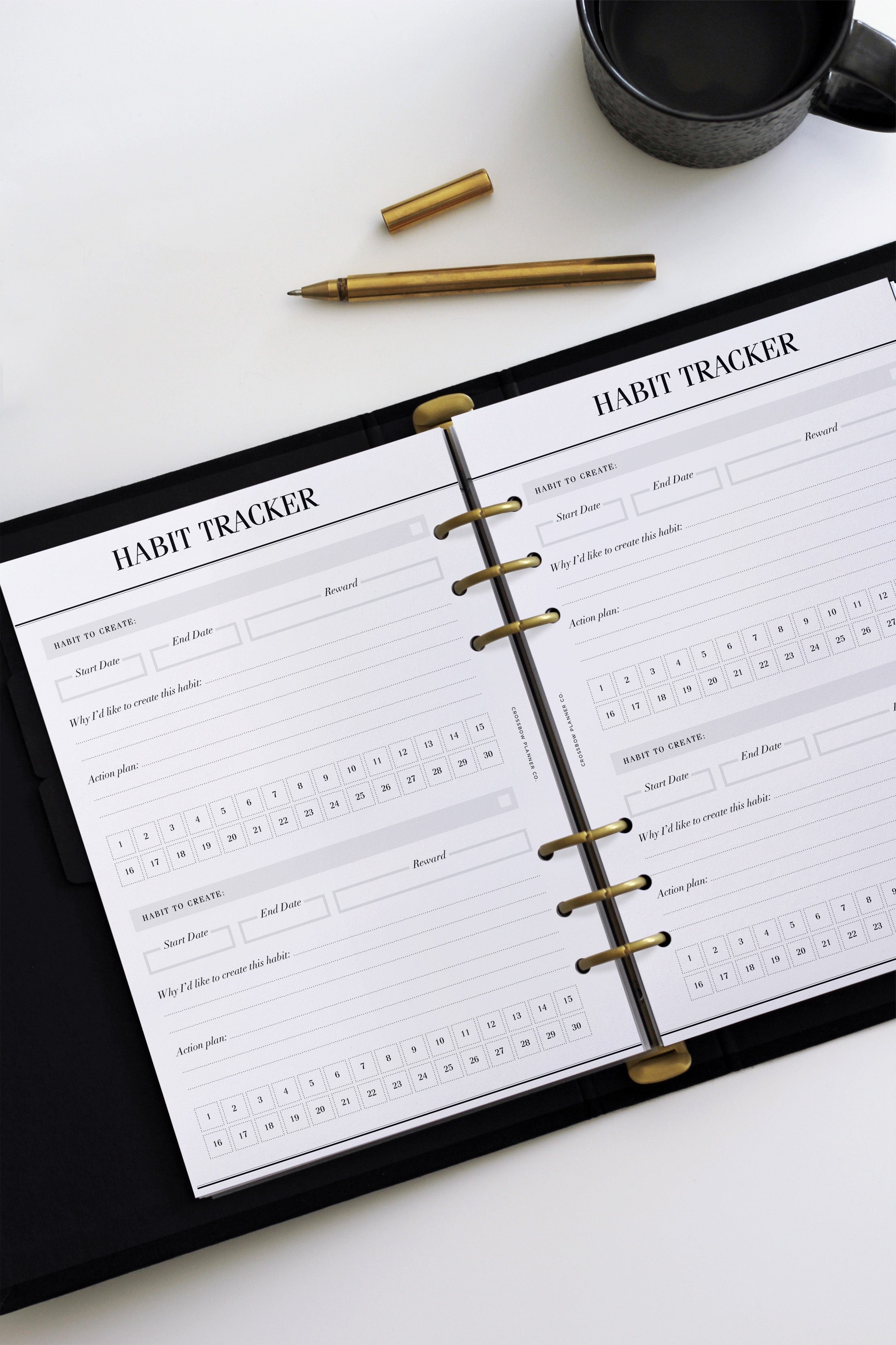 habit tracker planner inserts