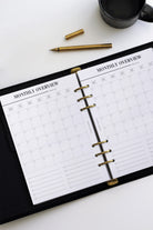 A5 monthly overview planner inserts