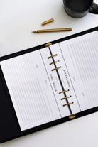 month on two pages diary