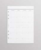 minimal monthly planner inserts