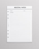 meeting notes planner inserts