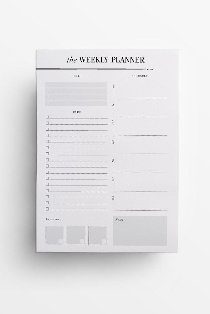 Weekly planner Notepad