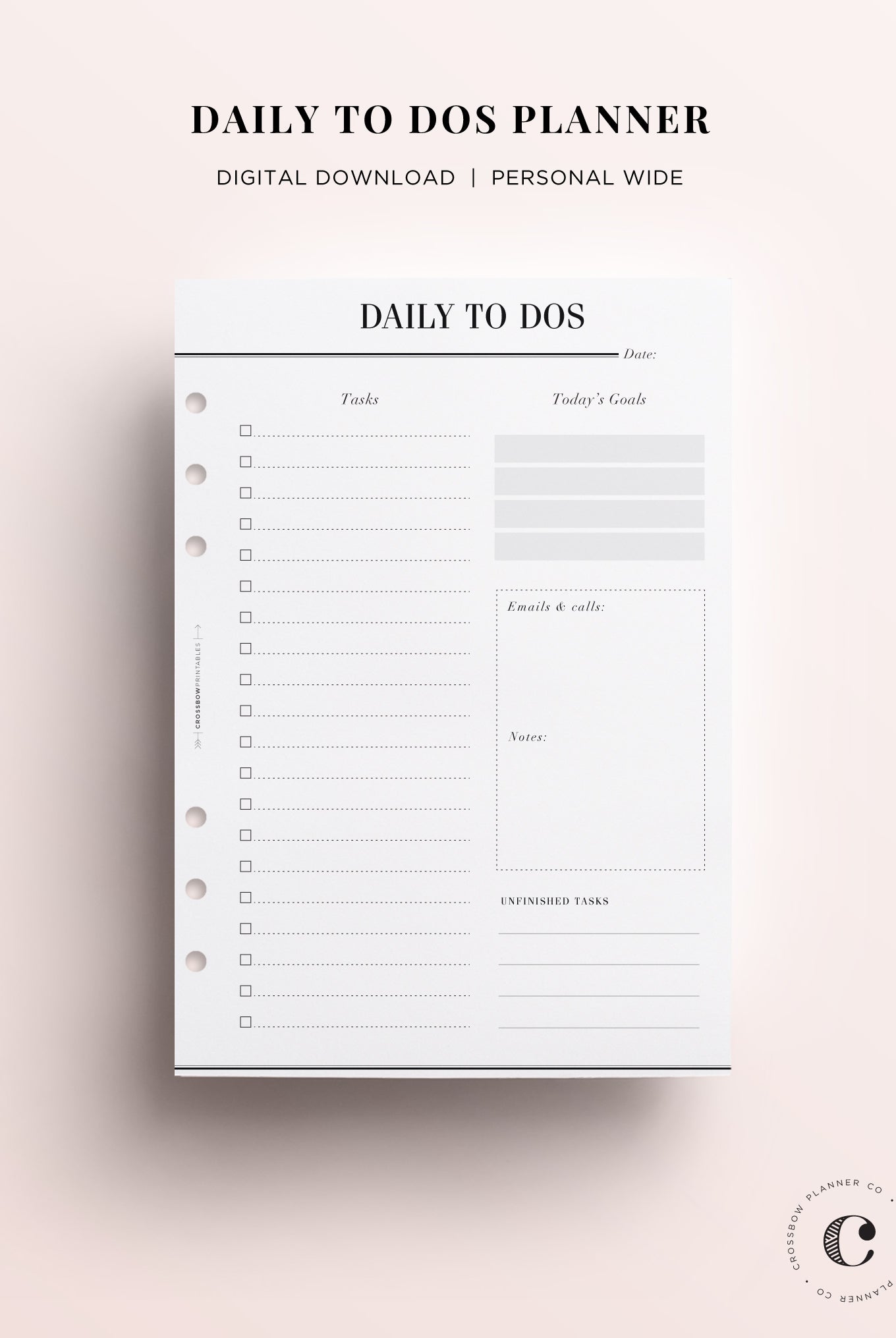 to do list personal wide planner
