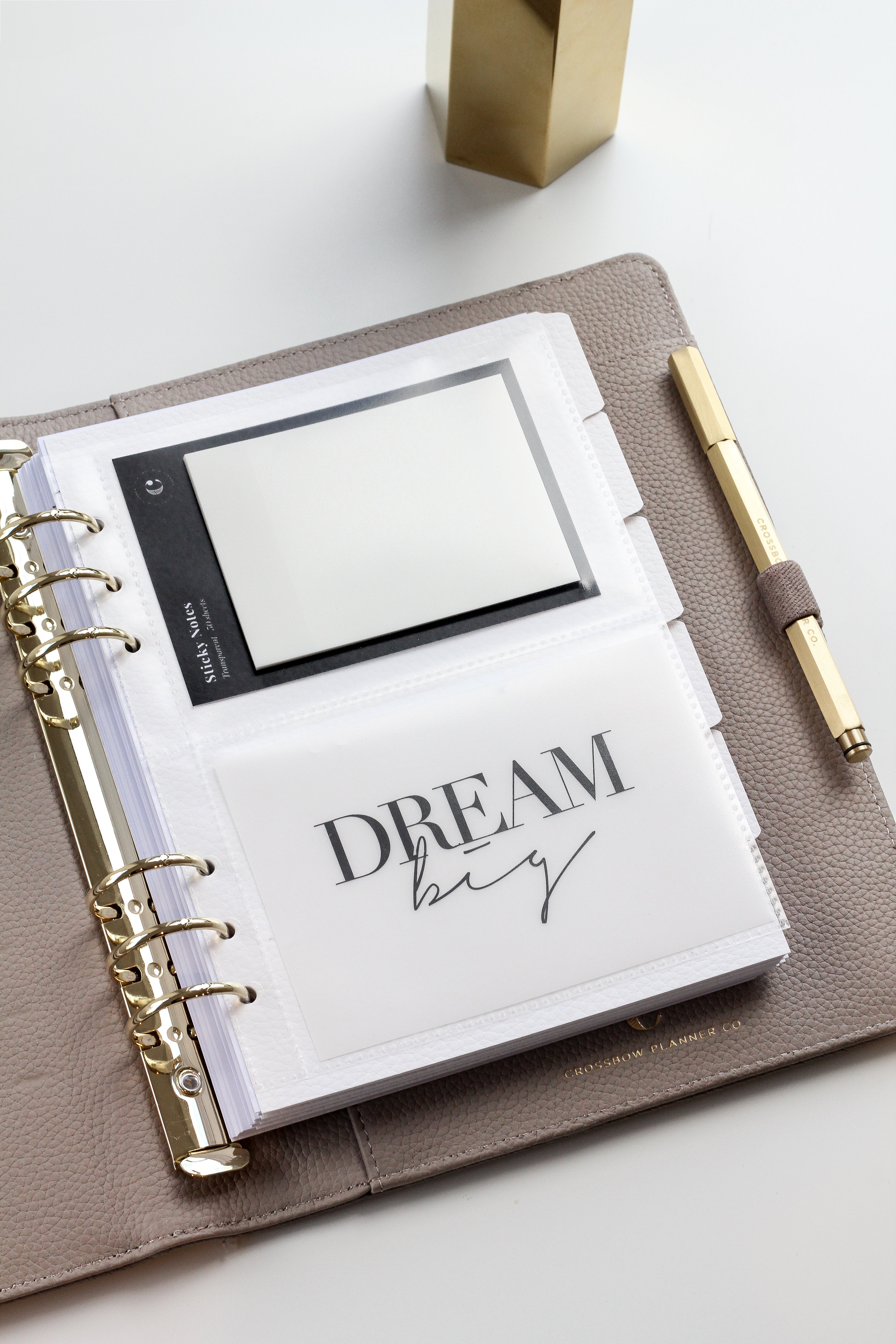 clear 2 slot planner pockets