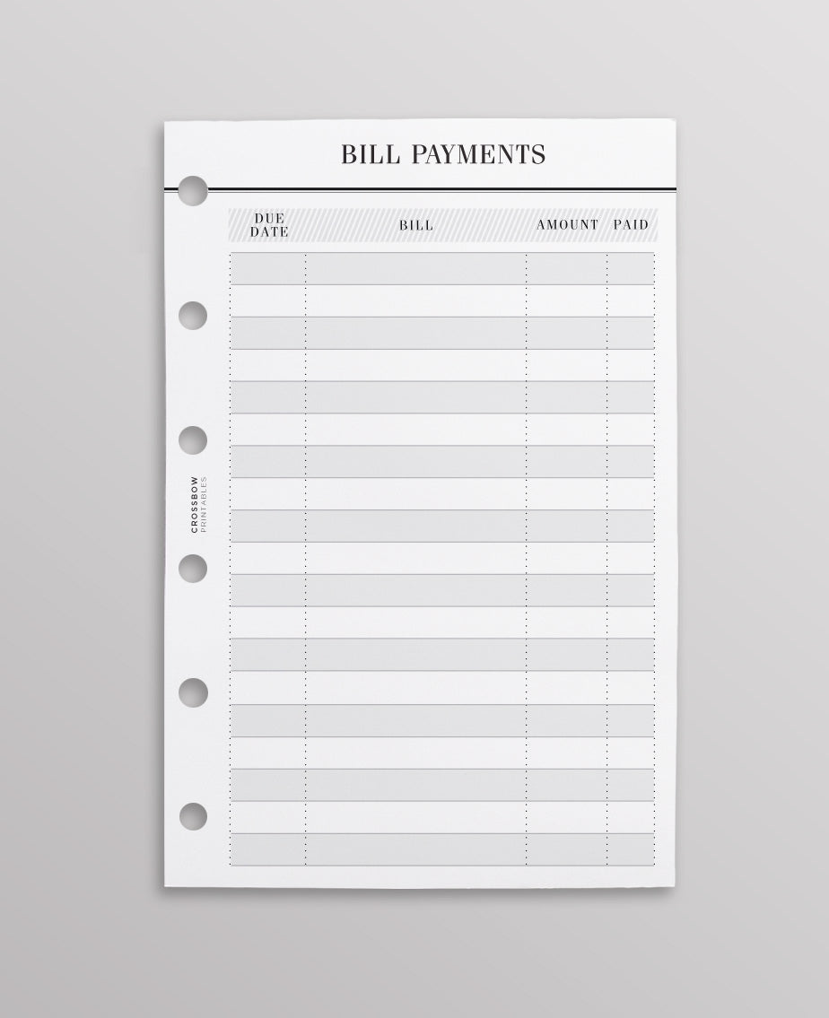 pocket size budget planner