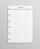 minimal planner refill
