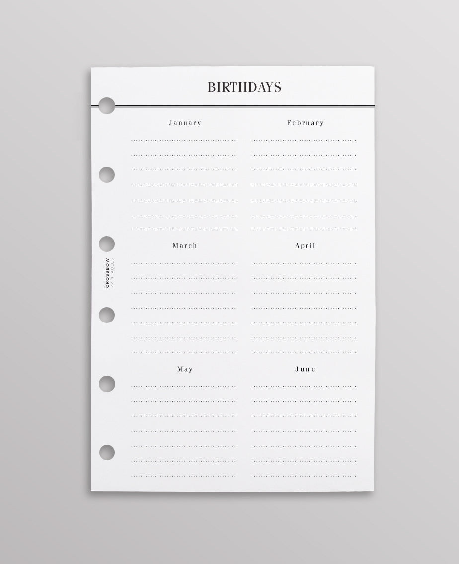 minimal planner refill