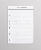 minimal pocket planner inserts